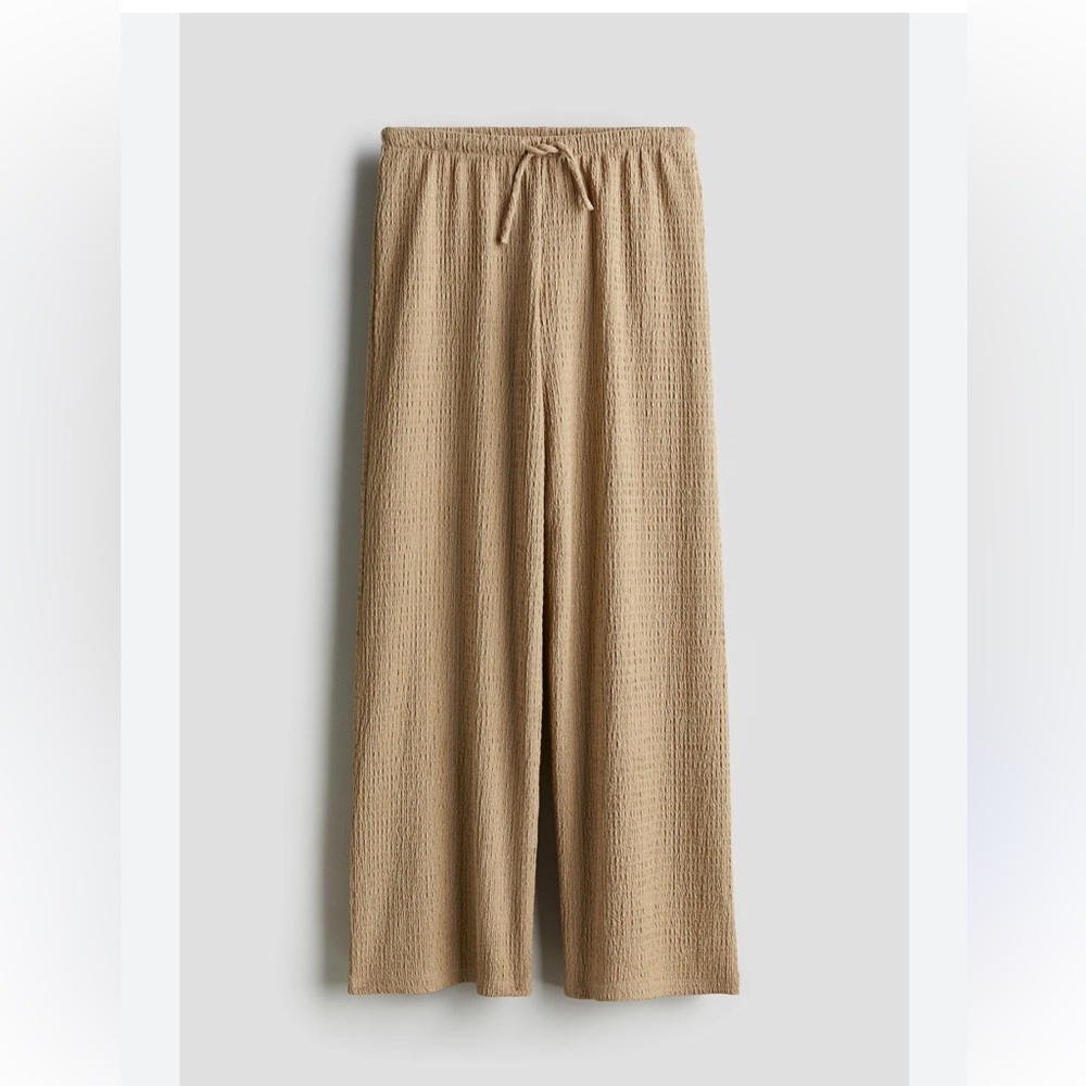 Girls Tan Wide-Leg Pants
